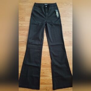 Bebe clean sateen flare pants